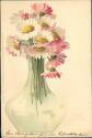 Postkarte - Gänseblümchen in einer Vase