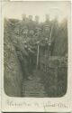 Postkarte - Soldaten im Laufgraben