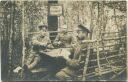 Postkarte - Soldaten beim Kartenspielen - Villa Gertrud