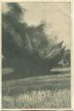 Postkarte - Granateneinschlag - Kriegsbilder-Postkarte