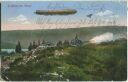 Postkarte - Artillerie im Feuer - Zeppelin