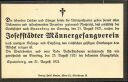 Ansichtskarte - Josefstädter Männergesangverein - Spannberg 21 August 1921