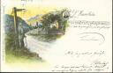 Postkarte - D' Hamkehr - Lihographie - signiert E. Döcker jun.