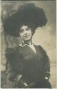 Postkarte - Geraldine Farrar mit Hut