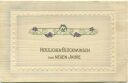Postkarte - Neujahr - filigranes Blumenmuster