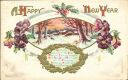Ansichtkarte - New Year Greetings - Veilchen