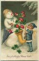 Postkarte - Ein glückliches Neues Jahr - Schneemann