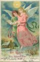 Postkarte - Viel Glück zum neuen Jahre - Engel