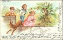 Fröhliche Ostern - Hase - Kinder - Postkarte
