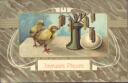 Postkarte - Joyeuses Paques - Prägedruck - Jugendstil