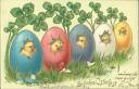 Ein frohes Osterfest - Ostereier - Küken - Postkarte