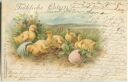 Postkarte - Fröhliche Ostern - Entenküken