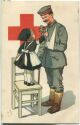 Postkarte - Rotes Kreuz - Mädchen als Krankenschwester
