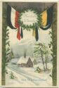 Postkarte - Herzliche Wünsche zum Weihnachtsfest - Flaggen