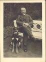Hindenburg mit Hund - Photo nach dem Leben