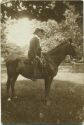 Pferd - Reiter - Cowboy mit Revolver - Foto-AK