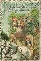 Postkarte - Fröhliche Pfingsten - Pfingstausflug mit der Pferdekutsche