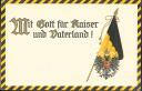 Propagandakarte - Mit Gott für Kaiser und Vaterland