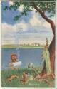 Postkarte - Badeurlaub - signiert HSB-15