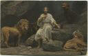 Daniel in der Löwengrube - Daniel in the den of Lions - Künstlerkarte