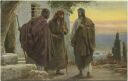 Die Heilige Schrift - Jesus und die beiden Jünger in Emmaus - Künstlerkarte