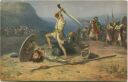 Die Heilige Schrift - David und Goliath - Künstler-Ansichtskarte