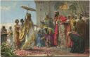 Die Heilige Schrift - Salomo empfängt die Königin von Saba - Künstler-Ansichtskarte
