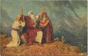 Die Heilige Schrift - Moses betet für den Sieg Israels über die Amalekiter  - Künstler-Ansichtskarte