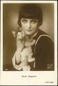 Postkarte - Ruth Weyher mit Katze
