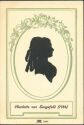 Silhouette - Charlotte von Lengefeld 1784 - Postkarte