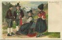 Postkarte - Stubaithal - Tirol ca. 1900 - Approbiert vom Tiroler Volkstrachten Comite in Innsbruck