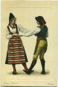 Postkarte - Schweden - Tracht