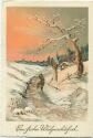 Postkarte - Weihnachten - Schneelandschaft