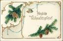 Postkarte - Herzliche Weihnachtsgrüsse - Goldprägedruck