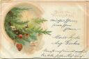Postkarte - Fröhliche Weihnachten - geschmückter Weihnachtsbaum