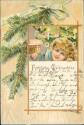 Ansichtskarte - Weihnachten - Kind - Weihnachtsbaum - Trommel