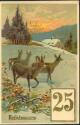 Postkarte - Weihnachten - Rehe