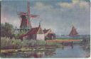 Postkarte - Windmühle - Künstlerkarte