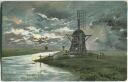 Windmühle - Künstler-Ansichtskarte