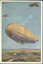 Ansichtskarte - Zeppelin - Militärluftkreuzer Hansa