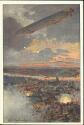 Ansichtskarte - Zeppelin über Antwerpen