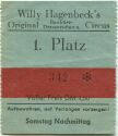 Willy Hagenbeck's Original Raubtier- Dressurschau und Circus - Eintrittskarte