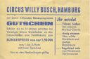 Circus Willy Busch Hamburg - Gutschein Sonderpreis