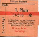 Circus Barum - Eintrittskarte