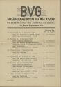 BVG Sonderfahrten in die Mark - September 1932 - 1 Din A5 Blatt