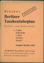 Kleiner Berliner Taschenfahrplan - Ausgabe Oktober 1946