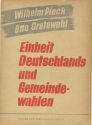 Einheit Deutschlands und Gemeindewahlen von Wilhelm Pieck und Otto Grotewohl