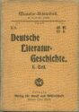 Miniatur-Bibliothek Nr. 5-8 - Deutsche Literaturgeschichte I.Teil