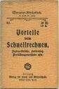 Miniatur-Bibliothek Nr. 61 - Die Vorteile beim Schnellrechnen