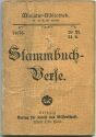Miniatur-Bibliothek Nr. 74/75 - Stammbuch-Verse